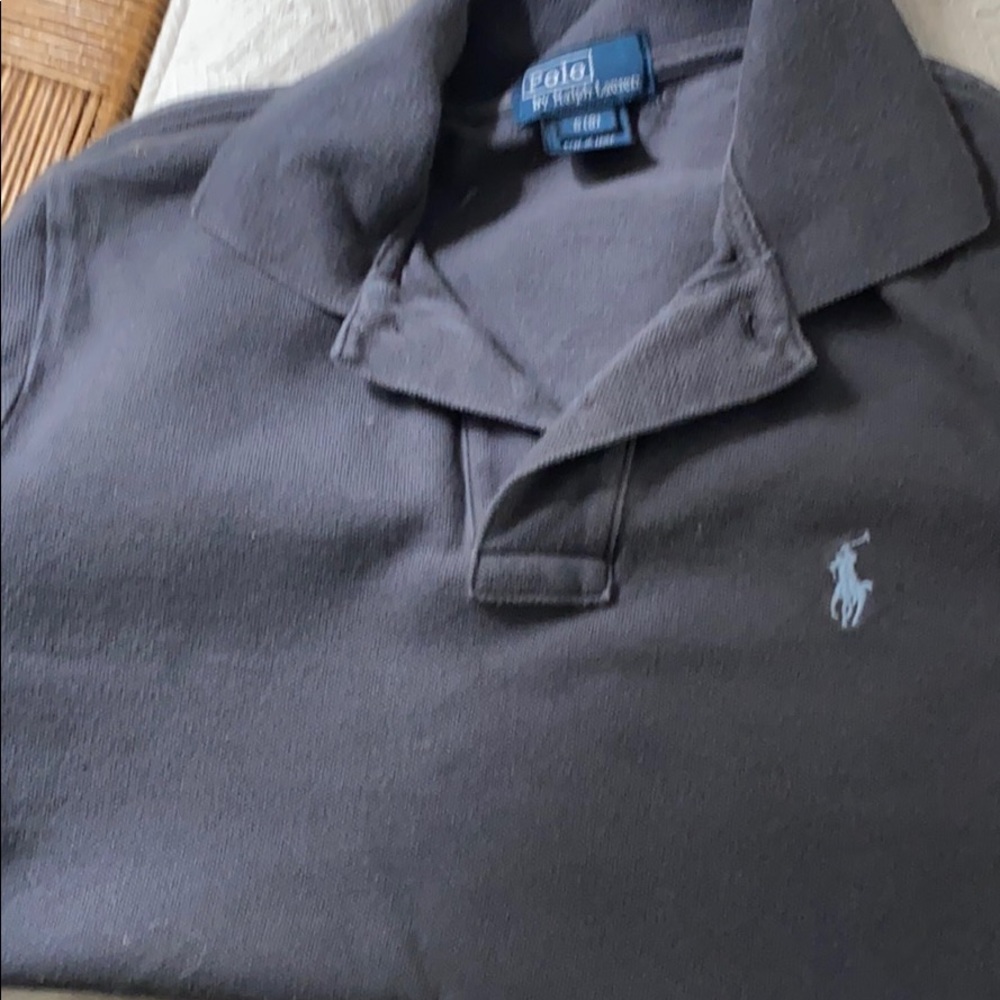 Polo boys gray with blue pony size 8